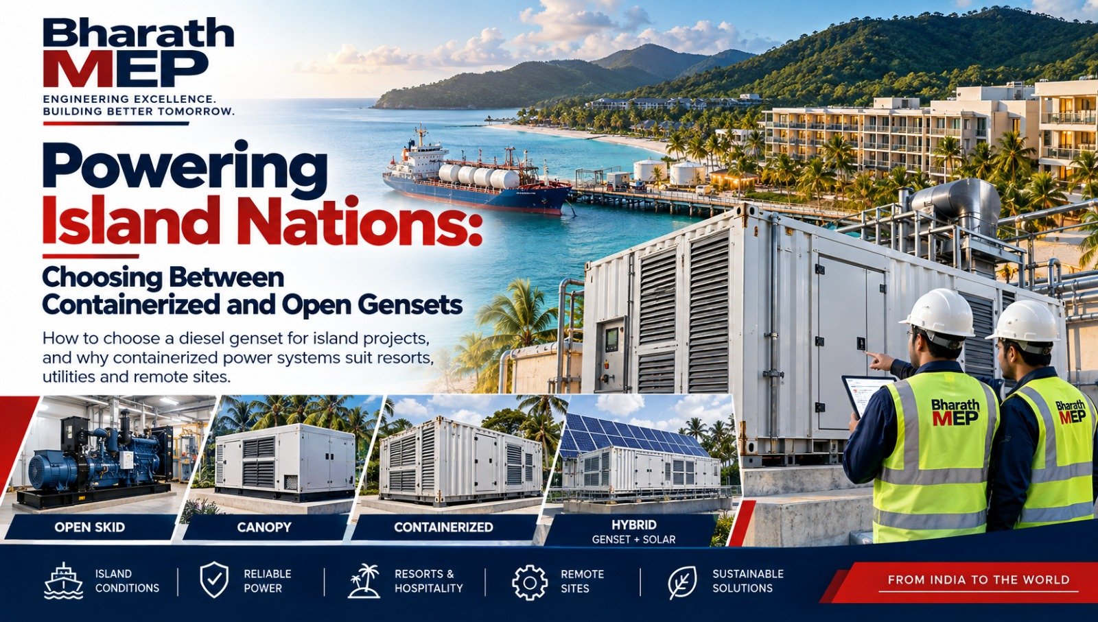 Containerized genset for island power projects